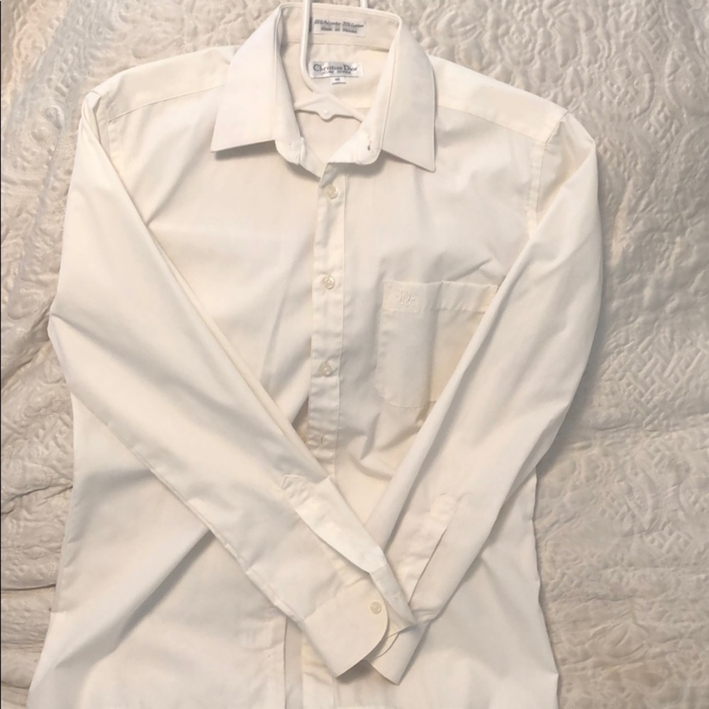 Dior white collar blouse